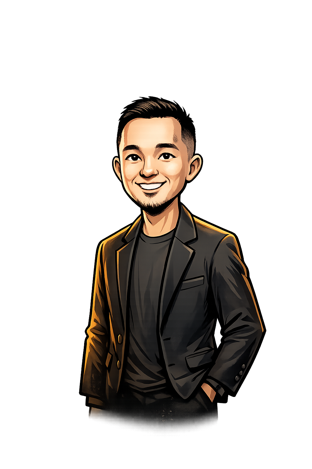 Portrait illustration of SK Ker, founder and principal consultant.
