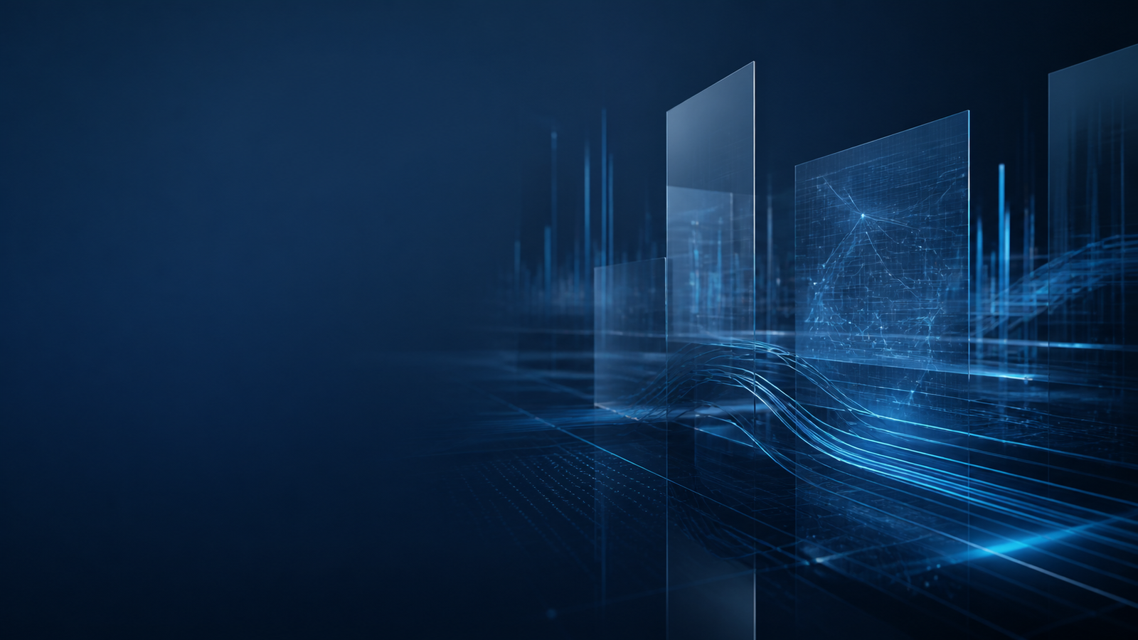 Abstract visualization of connected systems, data flows, and strategic architecture.
